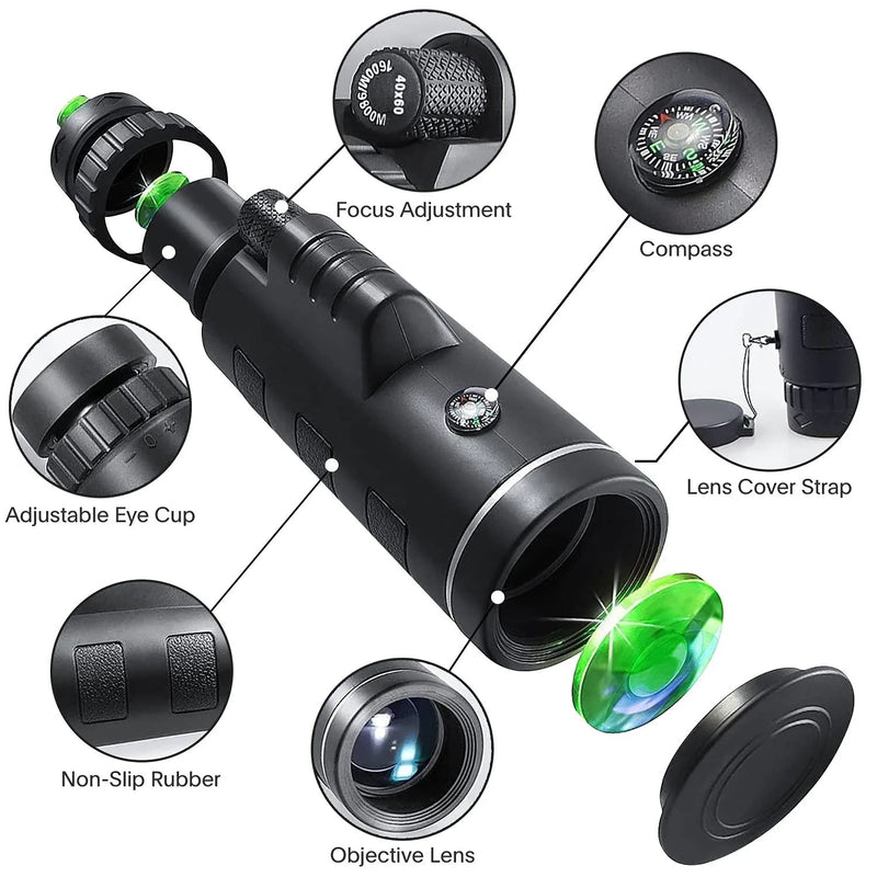 Monocular Potente Doble Enfoque 16x52 Pa
